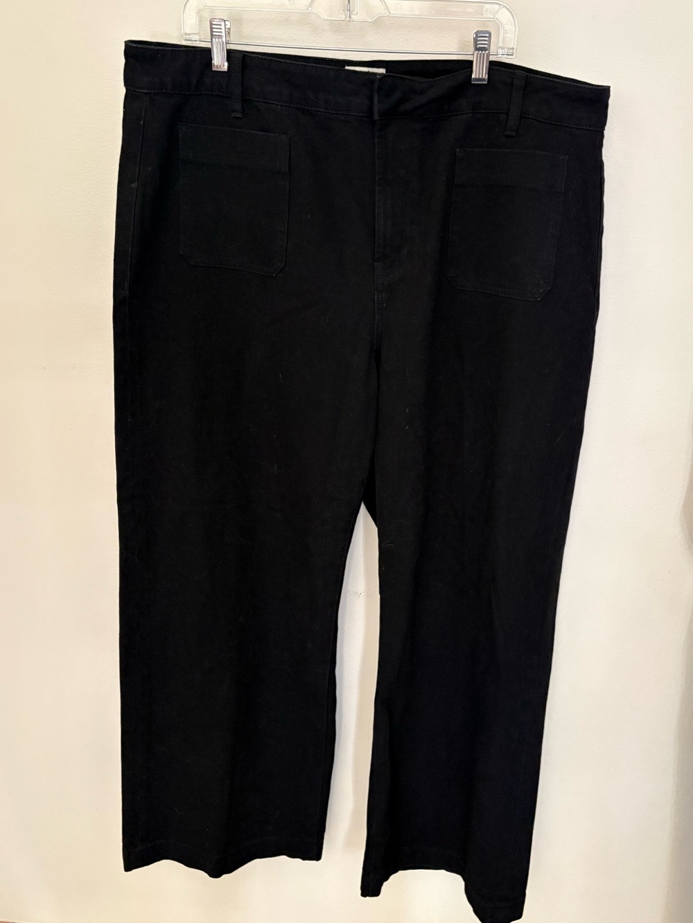 ELOQUII wide leg black jeans